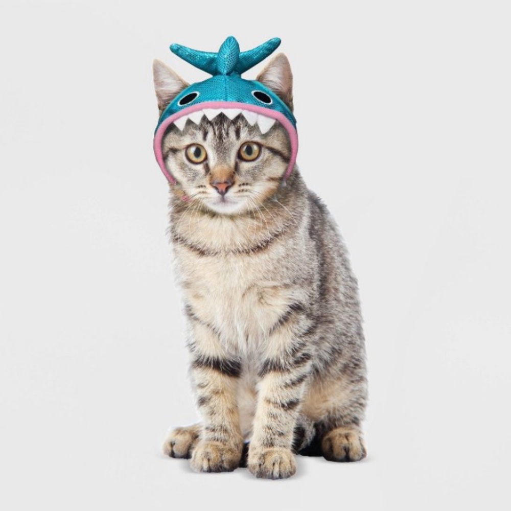 Hyde Eek cat Hat costume shark pet